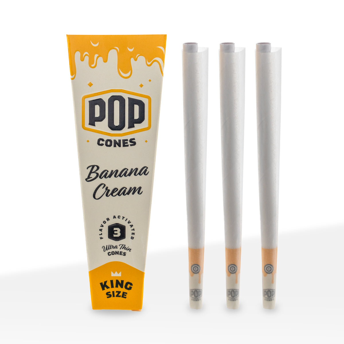 Pop Cones | Ultra Thin Pre-Rolled Cones King Size | 109mm - 3 Pack 24 Count - Various Flavors Pre-Rolled Cones Biohazard Inc