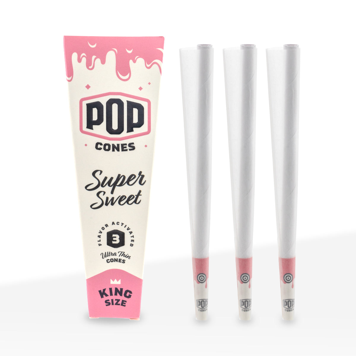 Pop Cones | Ultra Thin Pre-Rolled Cones King Size | 109mm - 3 Pack 24 Count - Various Flavors Pre-Rolled Cones Biohazard Inc