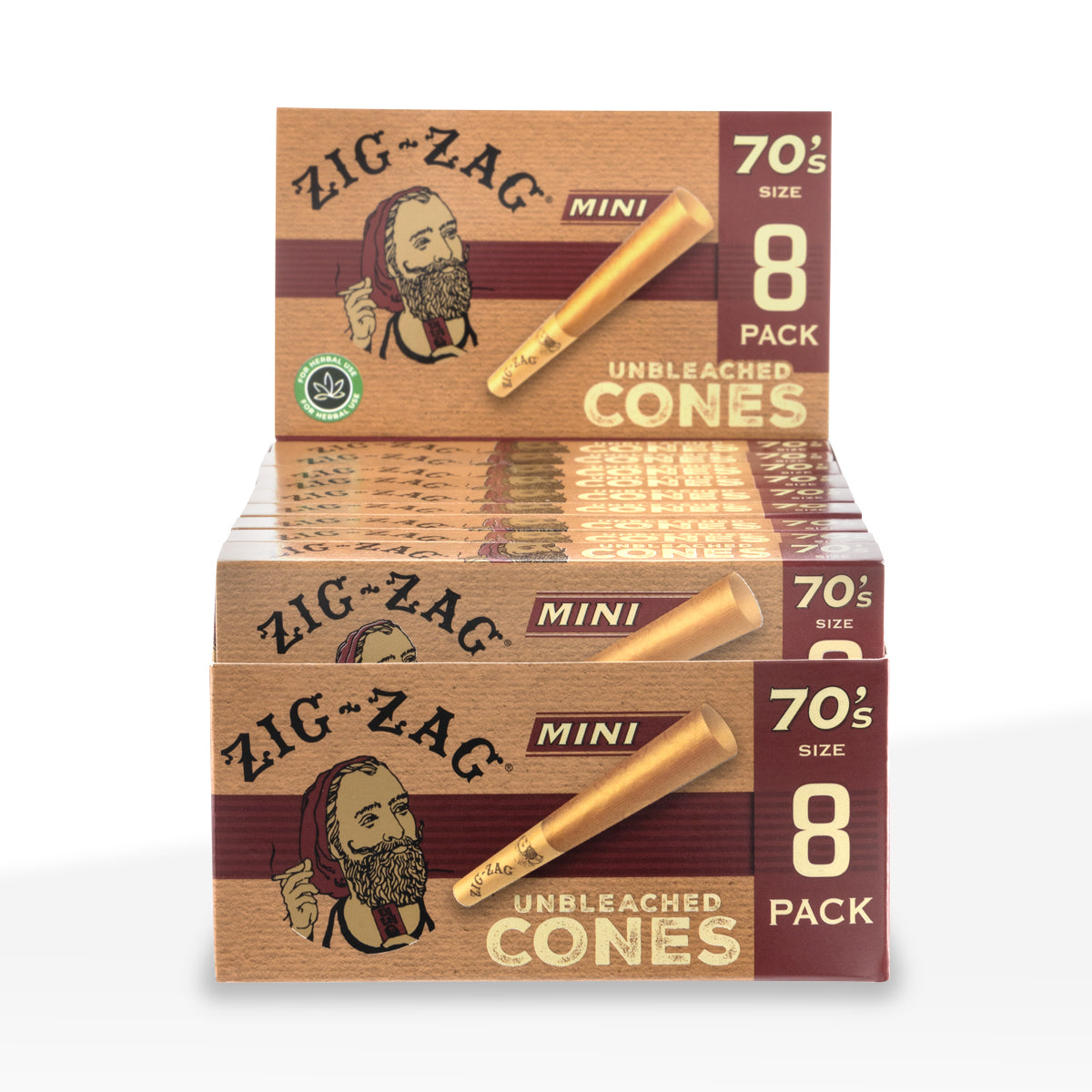 Zig Zag | Pre-Rolled Cones Mini's | 70mm - 18 Count - Various Styles Pre-Rolled Cones Zig Zag