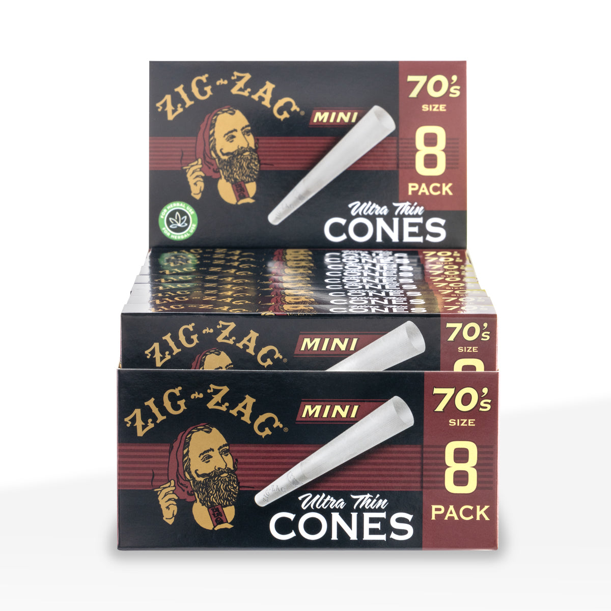 Zig Zag | Pre-Rolled Cones Mini's | 70mm - 18 Count - Various Styles Pre-Rolled Cones Zig Zag