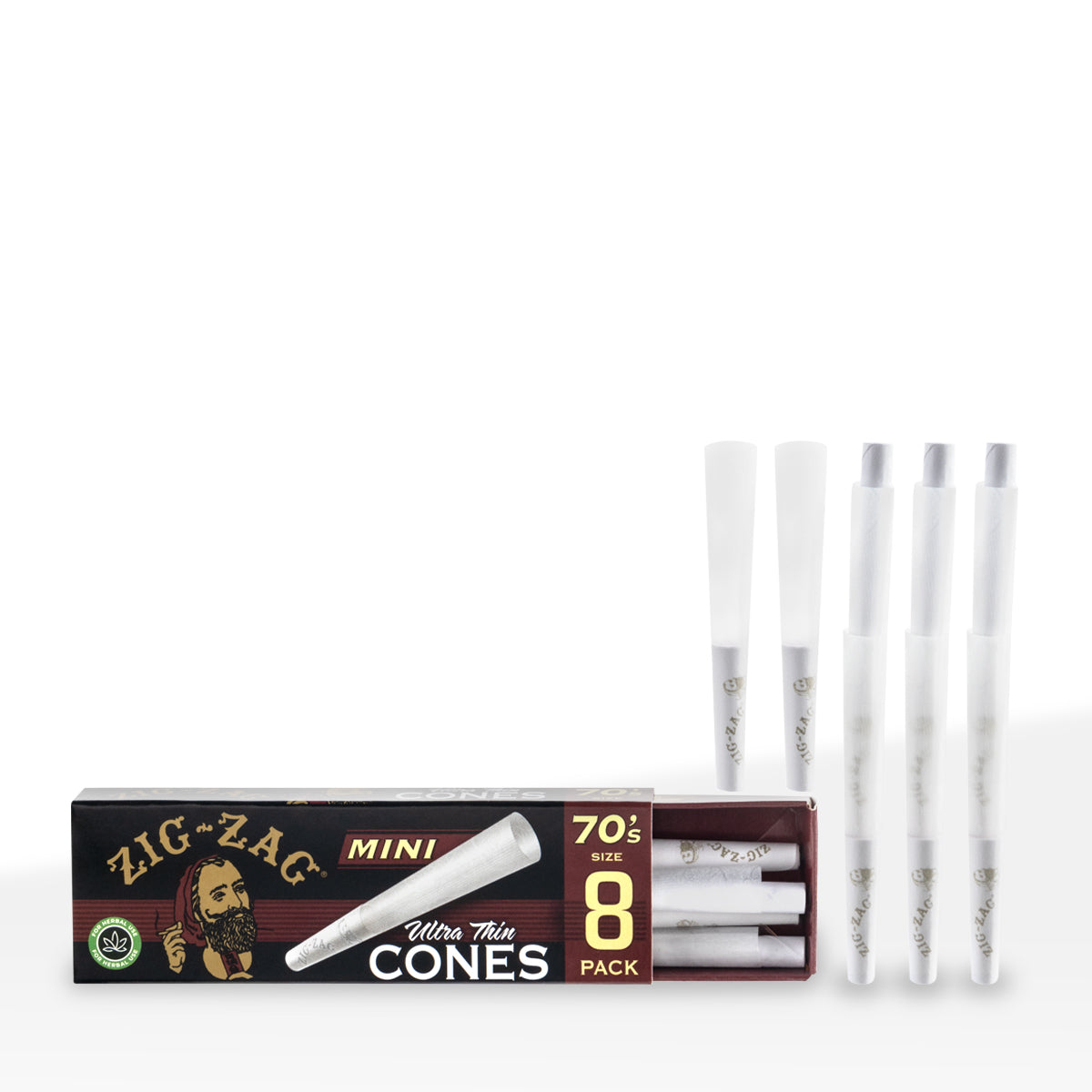 Zig Zag | Pre-Rolled Cones Mini's | 70mm - 18 Count - Various Styles Pre-Rolled Cones Zig Zag