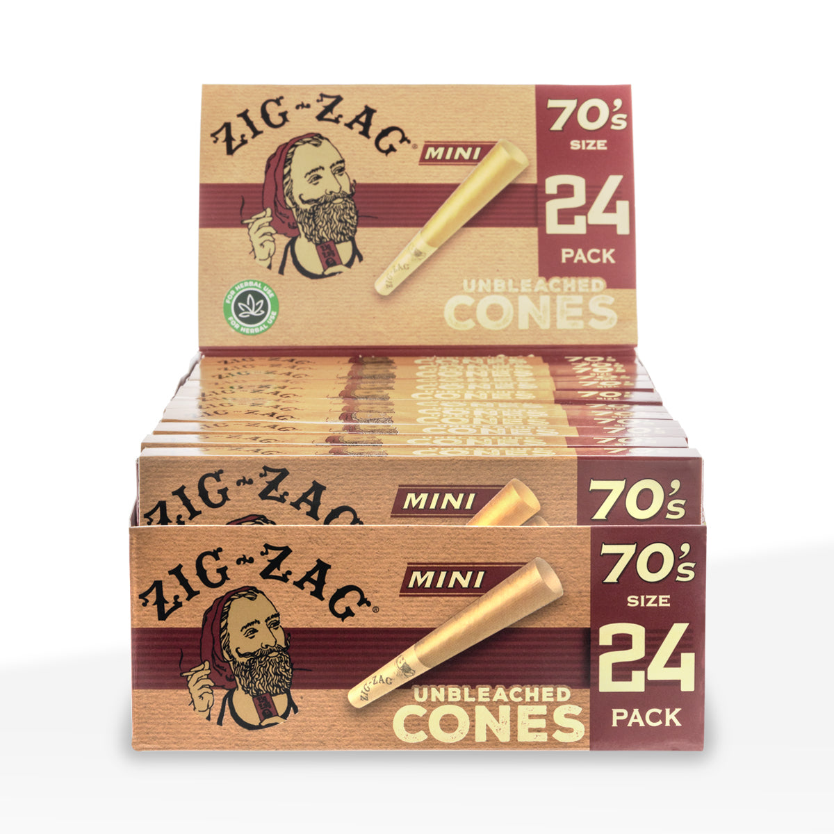 Zig Zag®| Pre-Rolled Cones Mini's| 70MM - 12 Count - Various Styles Pre-Rolled Cones Zig Zag   