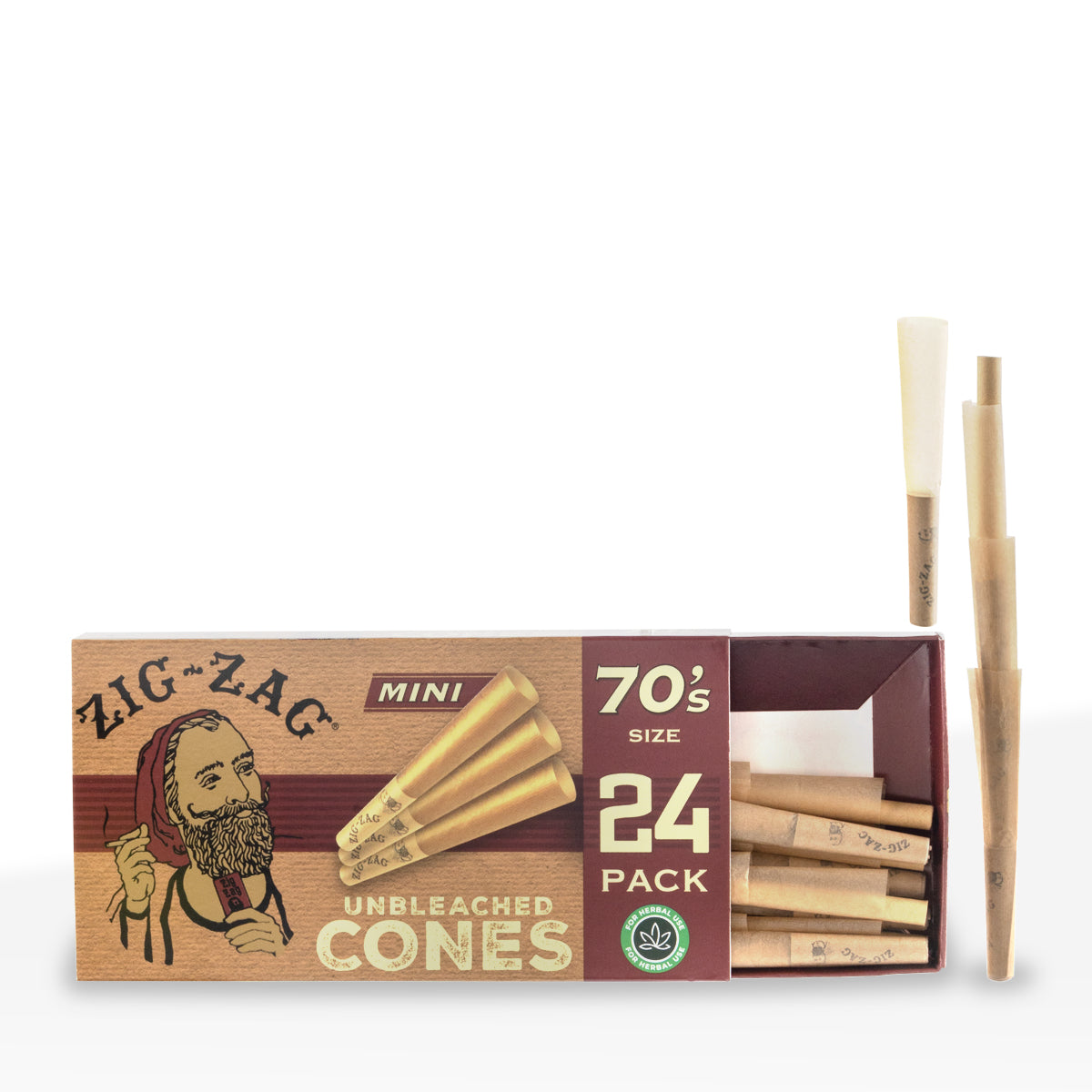 Zig Zag®| Pre-Rolled Cones Mini's| 70MM - 12 Count - Various Styles Pre-Rolled Cones Zig Zag