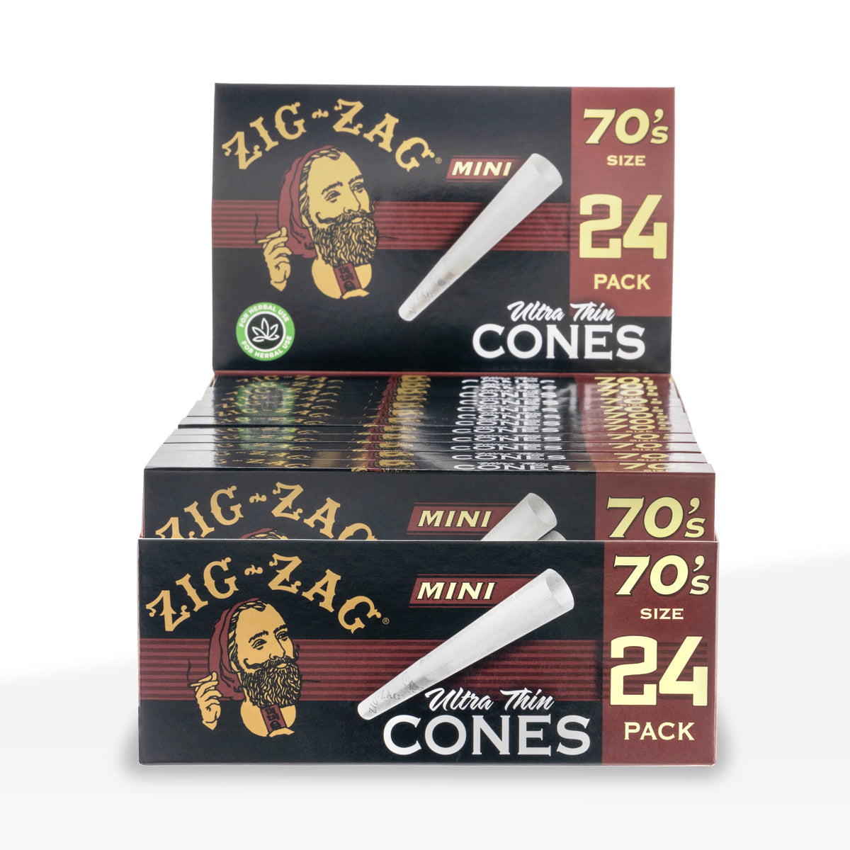 Zig Zag®| Pre-Rolled Cones Mini's| 70MM - 12 Count - Various Styles Pre-Rolled Cones Zig Zag