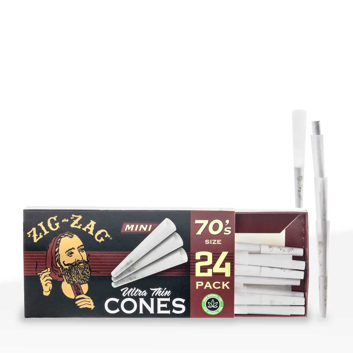Zig Zag®| Pre-Rolled Cones Mini's| 70MM - 12 Count - Various Styles Pre-Rolled Cones Zig Zag
