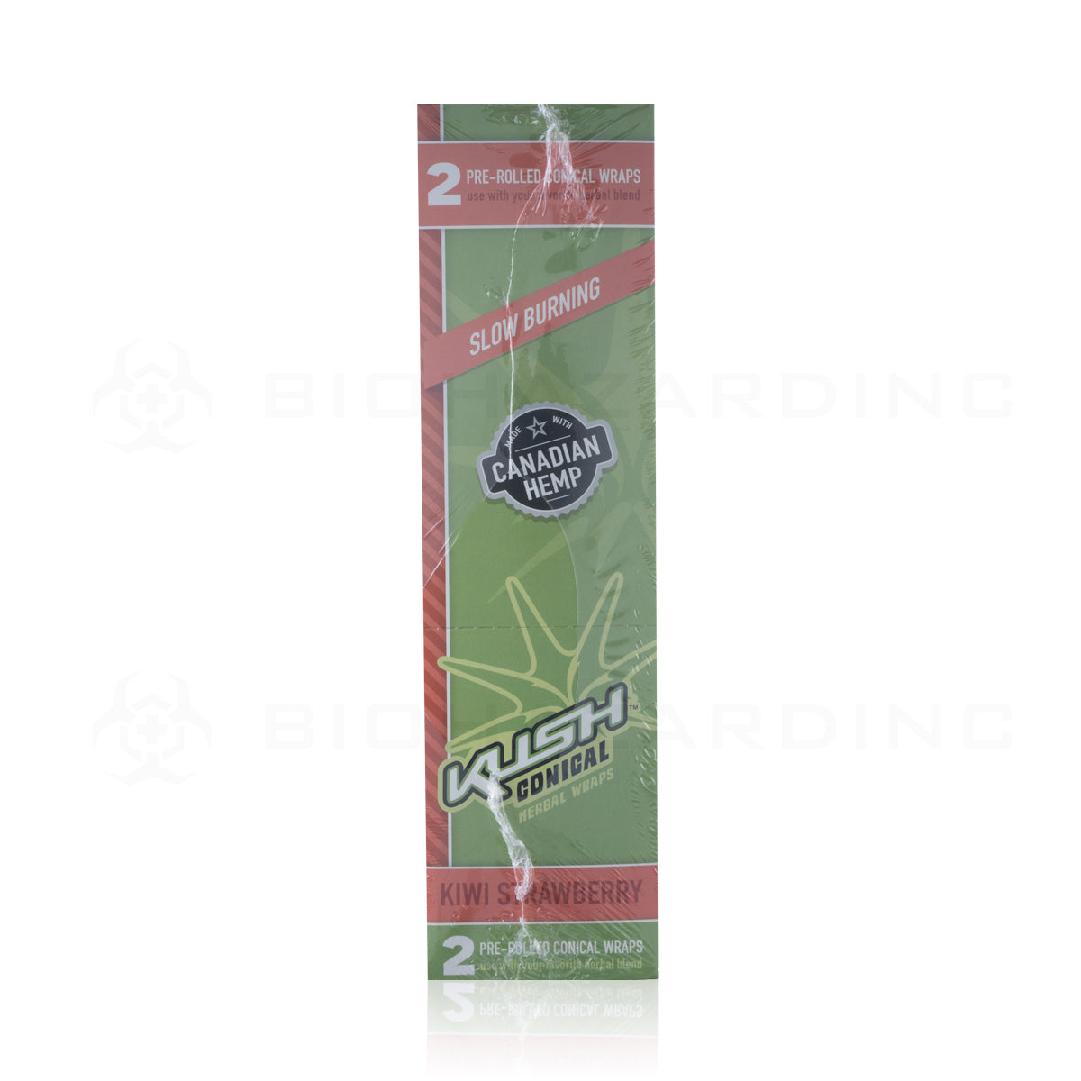 KUSH® | Conical Herbal Wraps | Various Flavors - 15 Count Hemp Wraps Kush Kiwi Strawberries