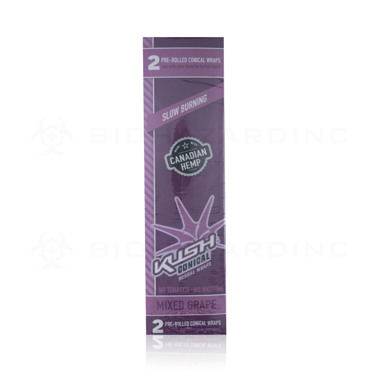 KUSH® | Conical Herbal Wraps | Various Flavors - 15 Count Hemp Wraps Kush Mixed Grape
