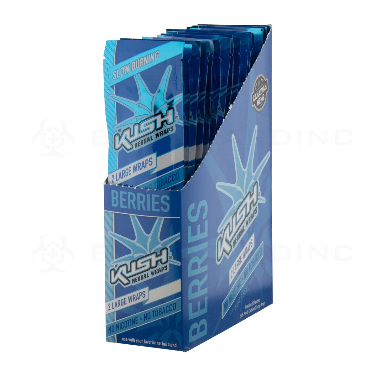 KUSH® | Herbal Wraps | Various Flavors - 25 Count Hemp Wraps Kush Berries
