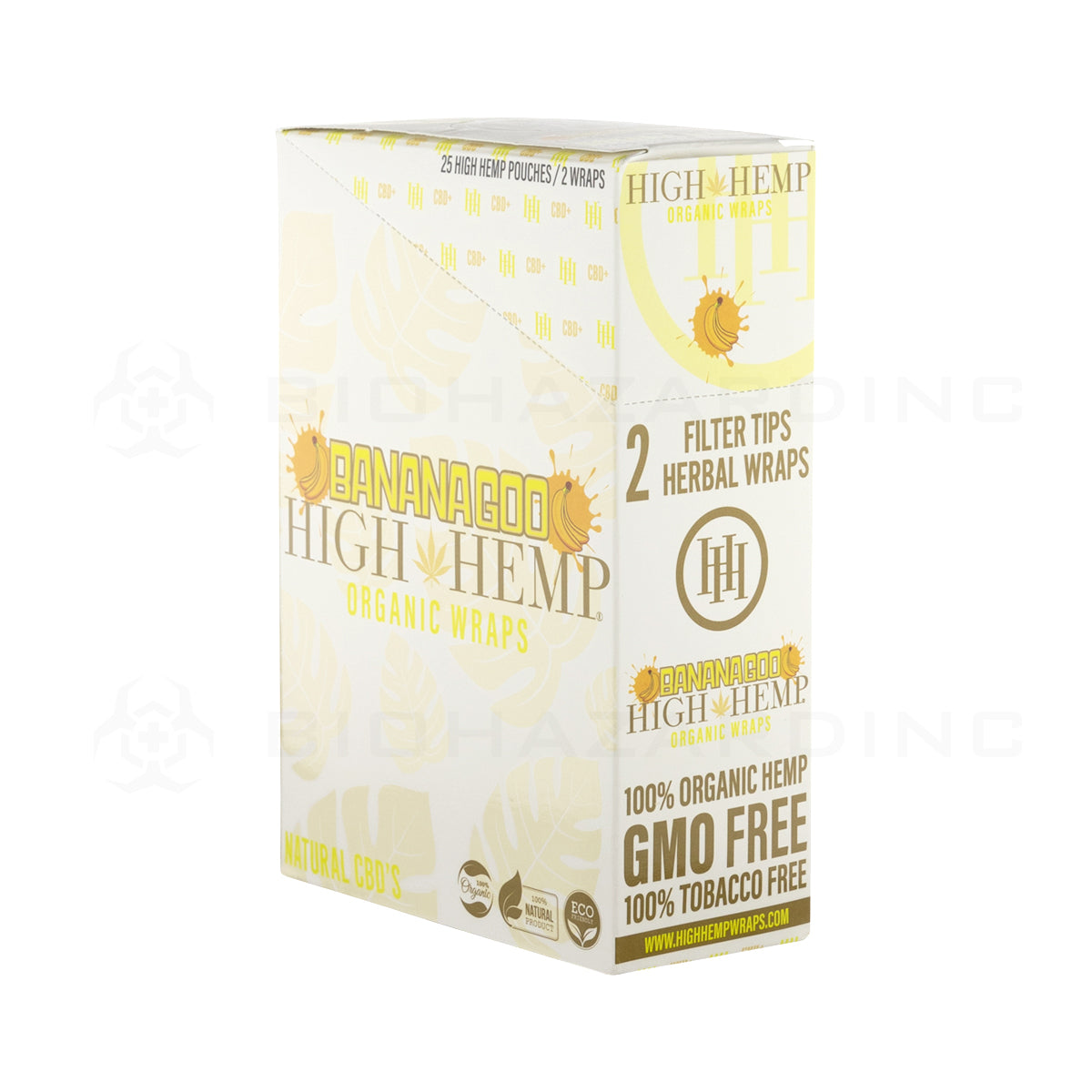 High Hemp | Organic Hemp Blunt Wraps | 100mm - Banana Goo - 25 Count Hemp Wraps High Hemp