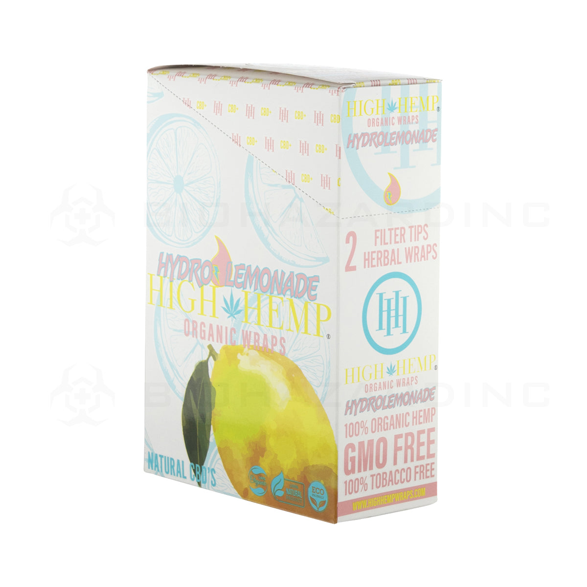 High Hemp | Organic Hemp Blunt Wraps | 100mm - Hydro Lemonade - 25 Count Hemp Wraps High Hemp