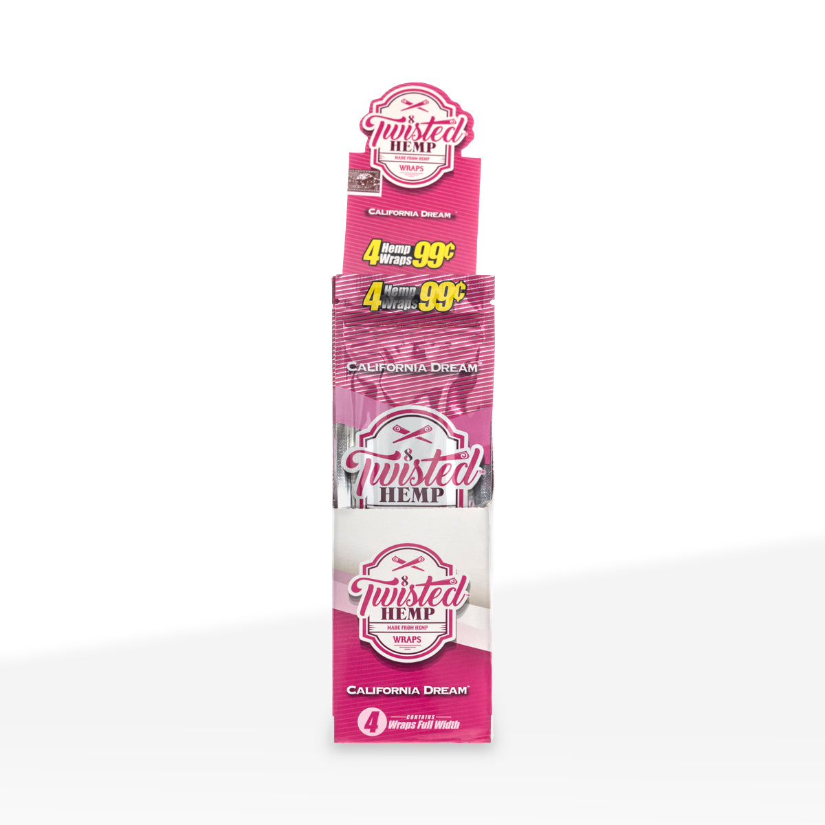 Twisted Hemp™ | Blunt Wraps | 100mm - California Dream - 15 Count Hemp Wraps Twisted Hemp