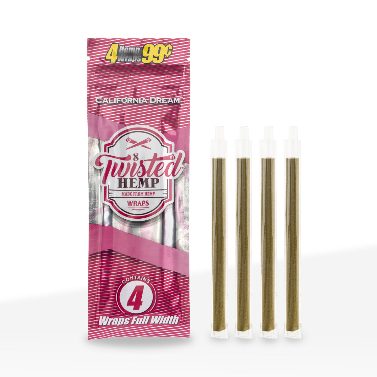 Twisted Hemp™ | Blunt Wraps | 100mm - California Dream - 15 Count Hemp Wraps Twisted Hemp