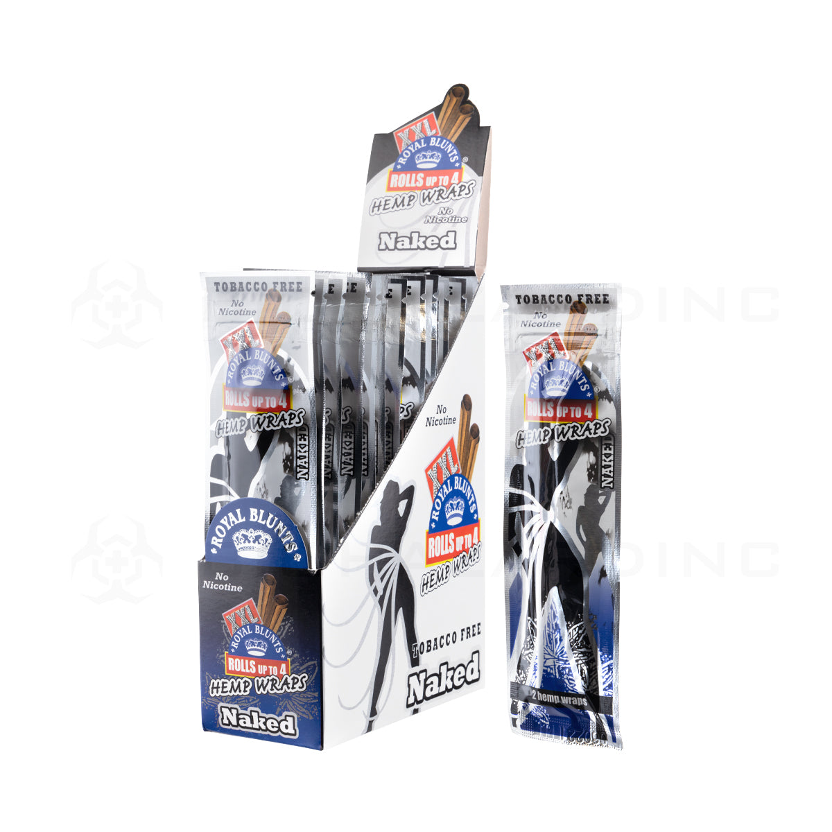 Royal Blunts | 'Retail Display' XXL Hemp Wraps | Naked - 25 Count Hemp Wraps Royal Blunts