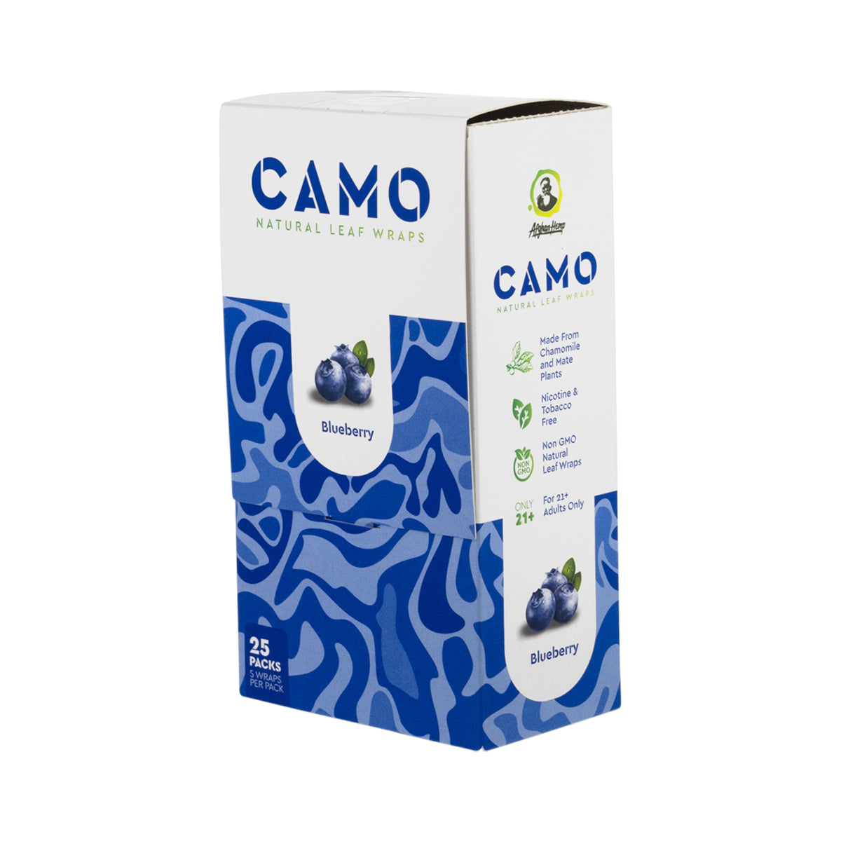 CAMO | Natural Leaf Blunt Wraps | 109mm - 25 Count - Various Flavors Natural Wraps CAMO