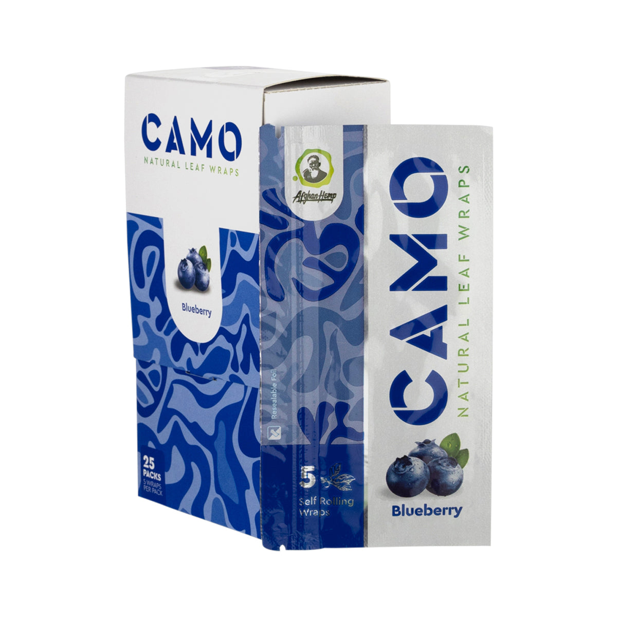 CAMO | Natural Leaf Blunt Wraps | 109mm - 25 Count - Various Flavors Natural Wraps CAMO