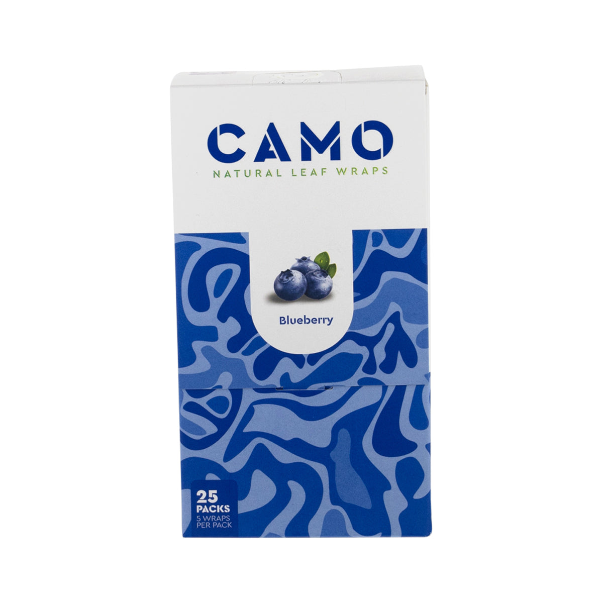 CAMO | Natural Leaf Blunt Wraps | 109mm - 25 Count - Various Flavors Natural Wraps CAMO Blueberry