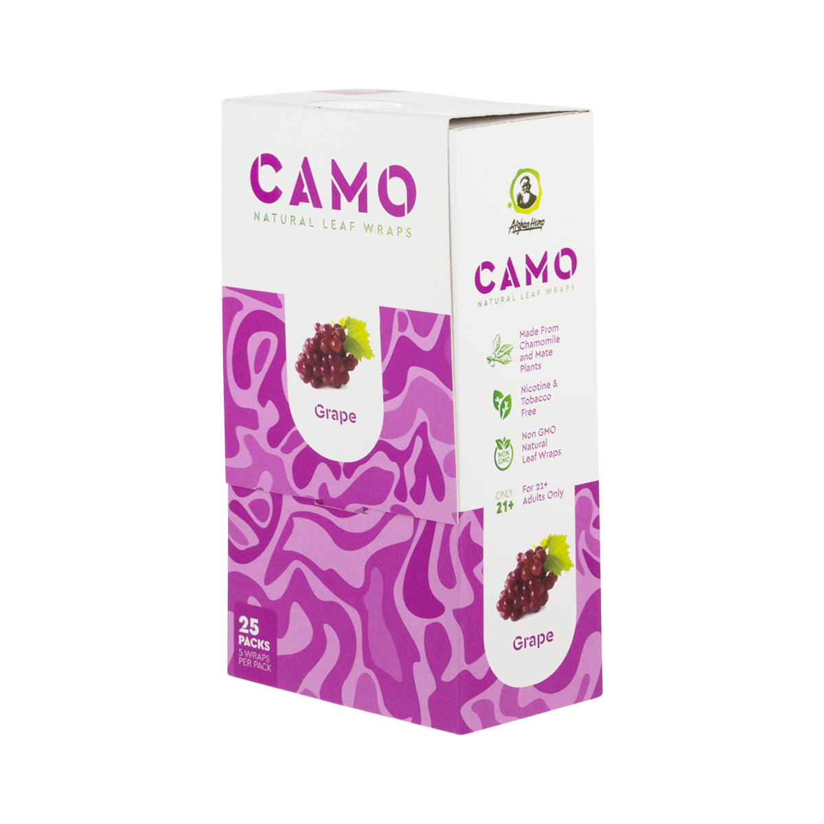 CAMO | Natural Leaf Blunt Wraps | 109mm - 25 Count - Various Flavors Natural Wraps CAMO