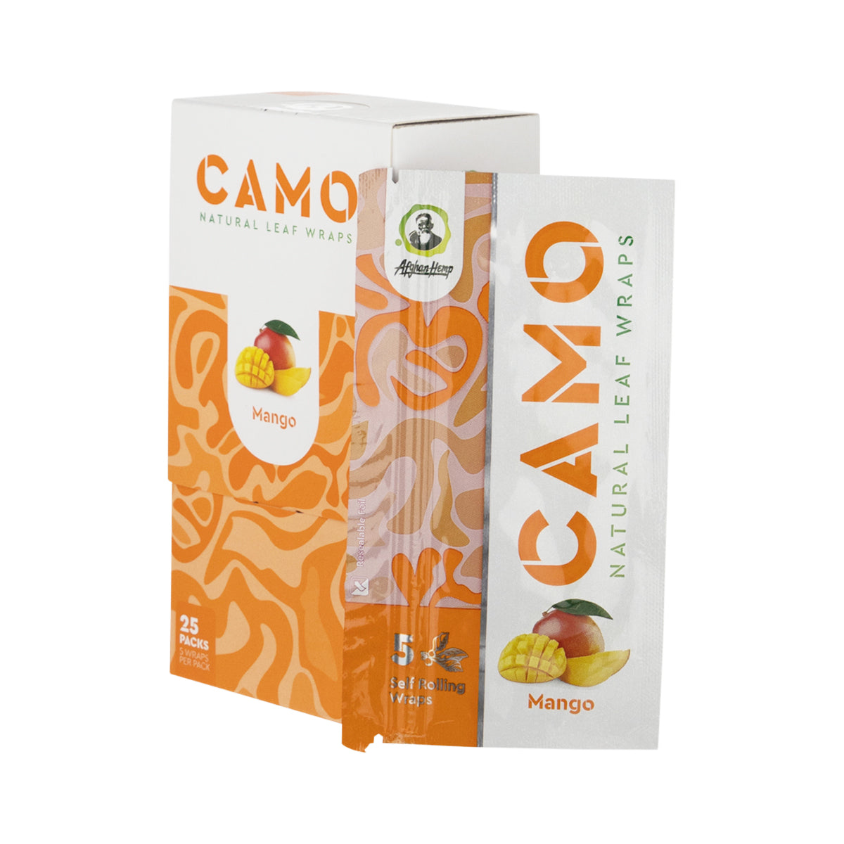 CAMO | Natural Leaf Blunt Wraps | 109mm - 25 Count - Various Flavors Natural Wraps CAMO   