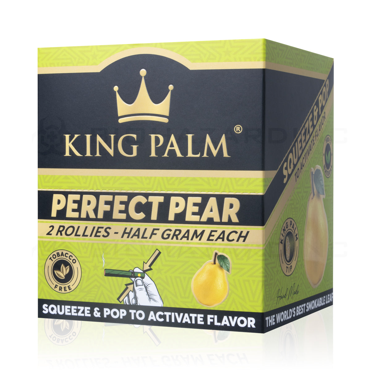 King Palm™ | Rollies Rolls | Various Flavors Palm Pre Rolled Wraps Biohazard Inc Perfect Pear | 2 Pack | 20 Count