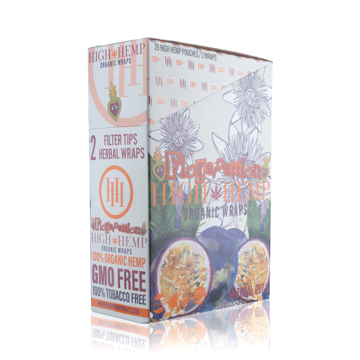 High Hemp | Organic Hemp Blunt Wraps | 100mm - Passion Fruit - 25 Count Hemp Wraps High Hemp