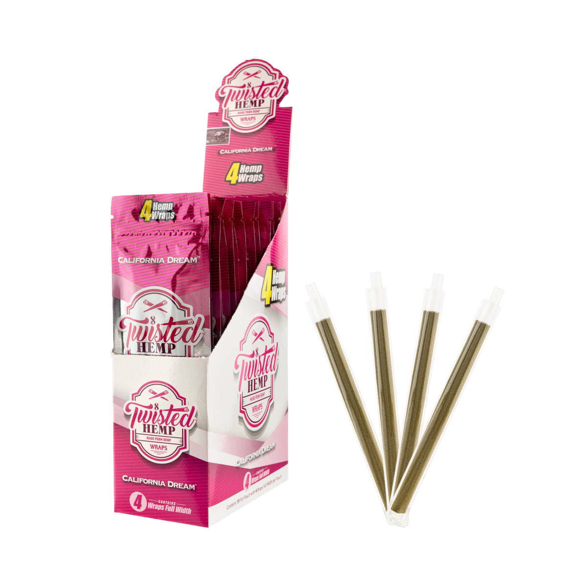 Twisted Hemp™ | Blunt Wraps | 100mm - 15 Count Biohazard Inc Cali Dream