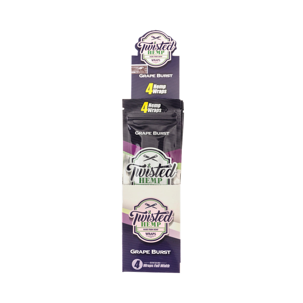 Twisted Hemp™ | Blunt Wraps | 100mm - 15 Count Biohazard Inc