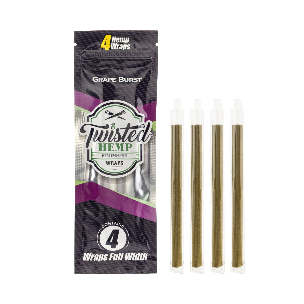 Twisted Hemp™ | Blunt Wraps | 100mm - 15 Count Biohazard Inc