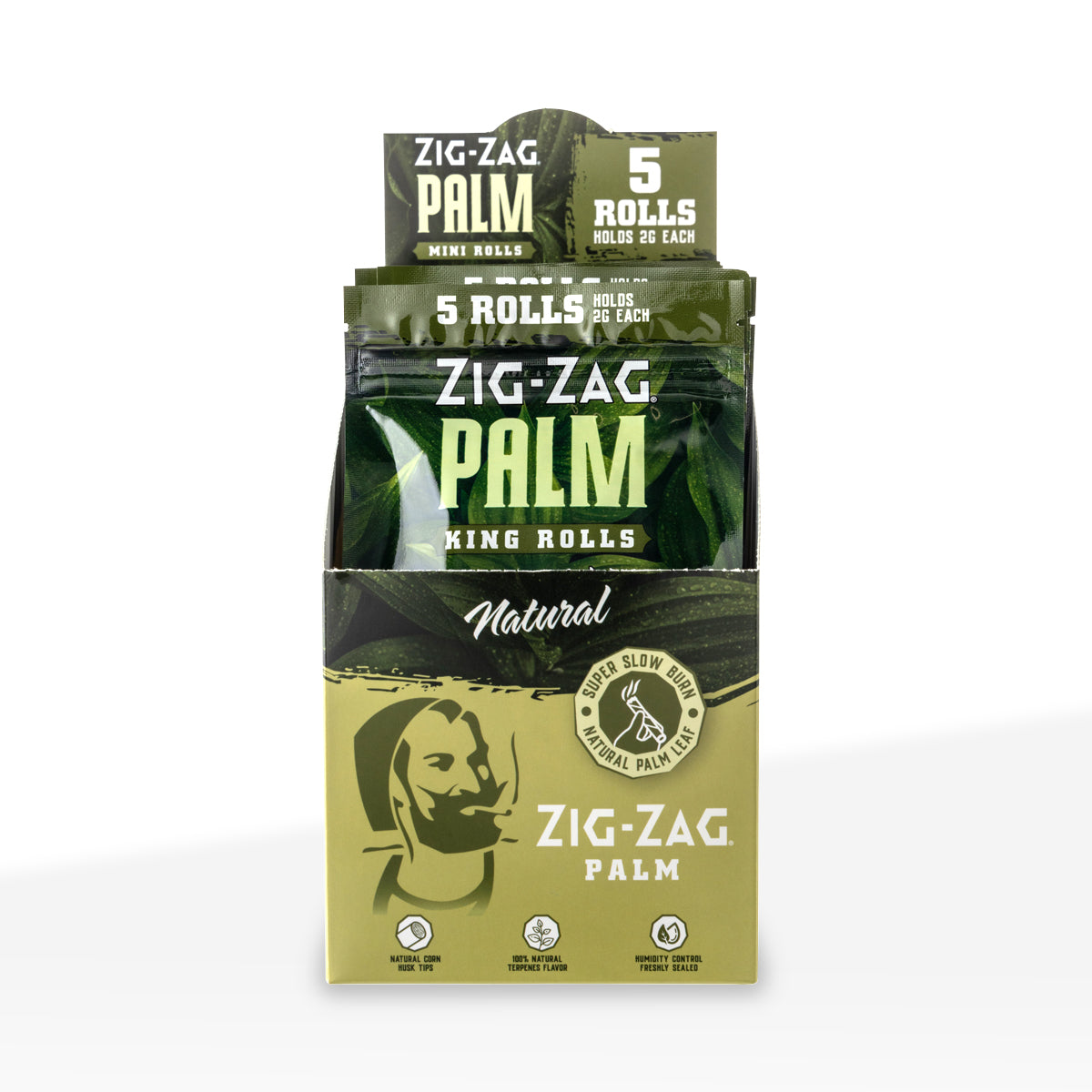 Zig-Zag® | Palm King Rolls | Natural - Various Packs Palm Pre Rolled Wraps Zig Zag   