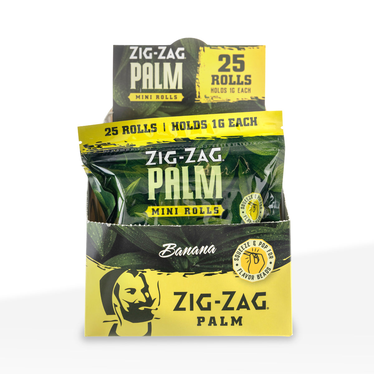 Zig-Zag® | Palm Mini Rolls | 25 pack - 8 Count Palm Pre Rolled Wraps Zig Zag