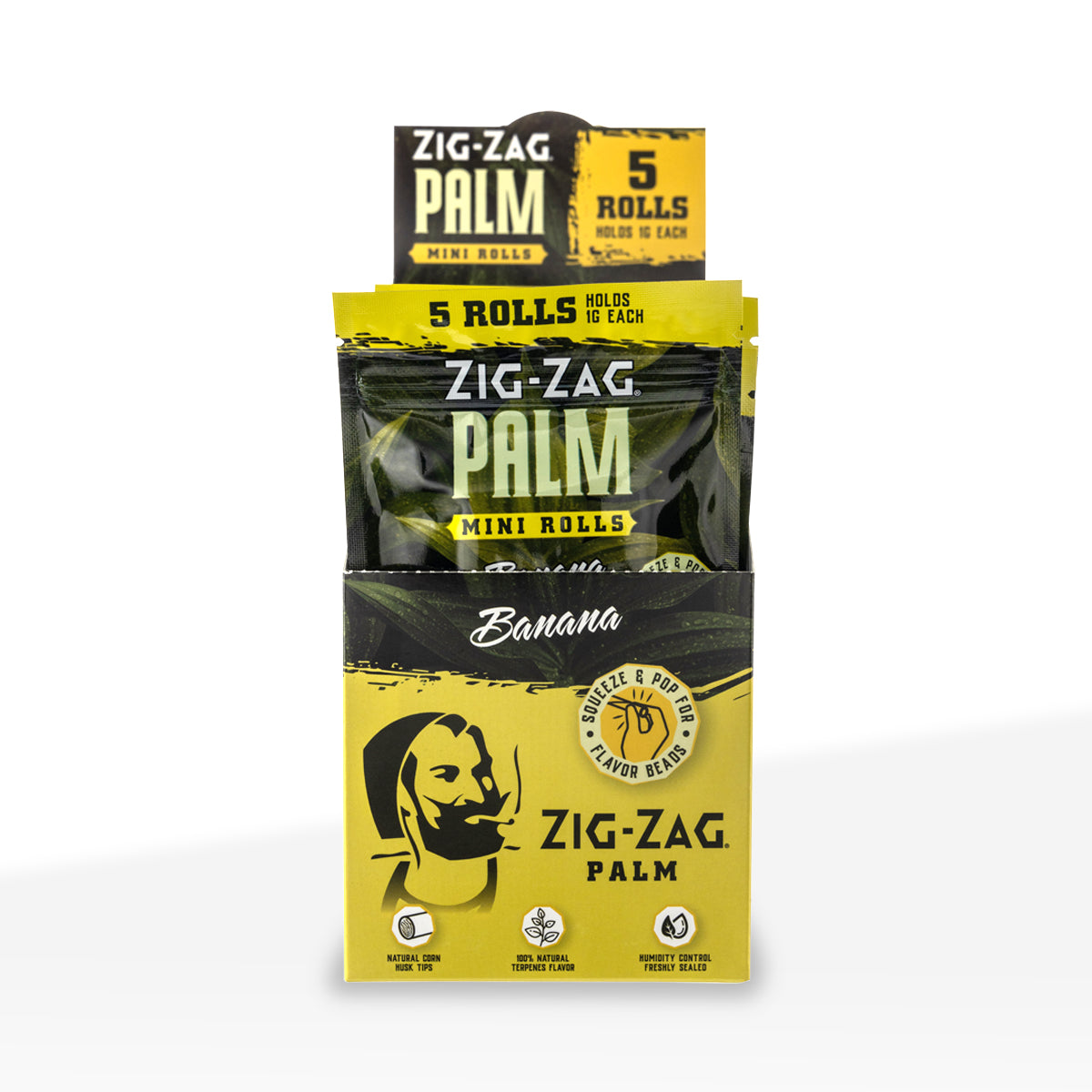 Zig-Zag® | Palm Mini Rolls | 5 pack - 15 Count Palm Pre Rolled Wraps Zig Zag