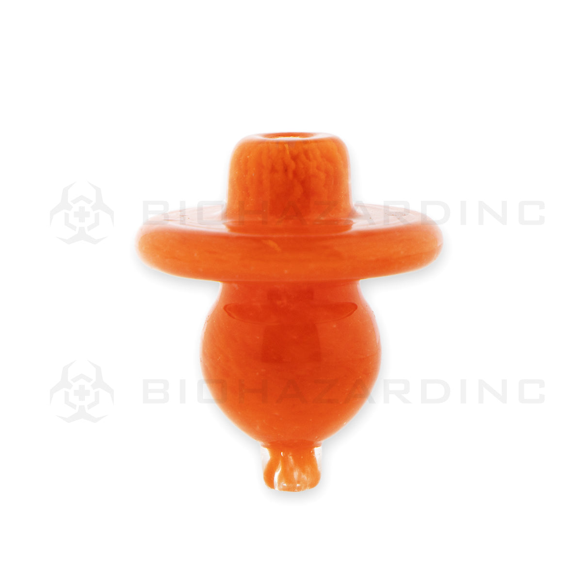 Carb Cap | Glass Directional Bubble Carb Cap | Orange Carb Cap Biohazard Inc