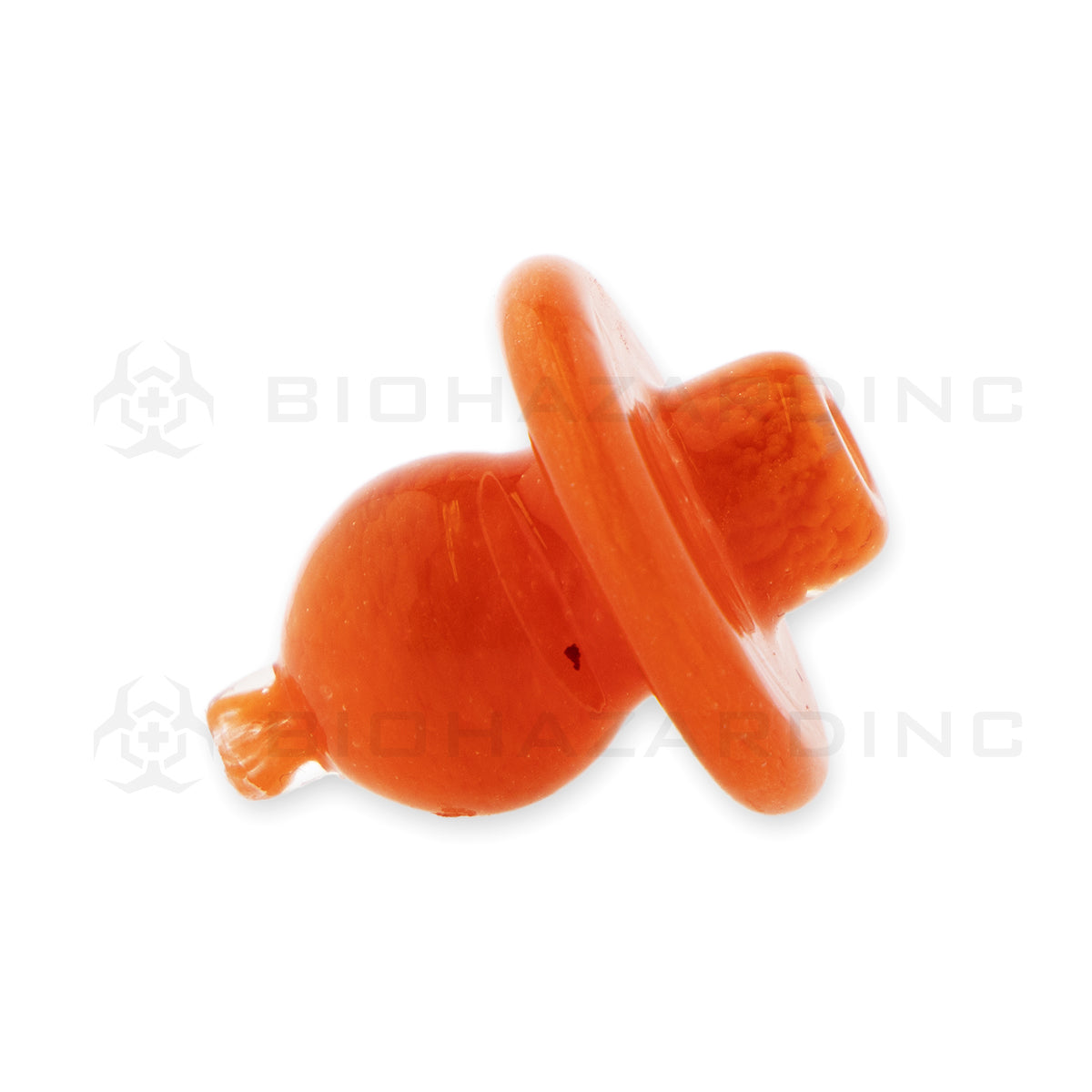 Carb Cap | Glass Directional Bubble Carb Cap | Orange Carb Cap Biohazard Inc