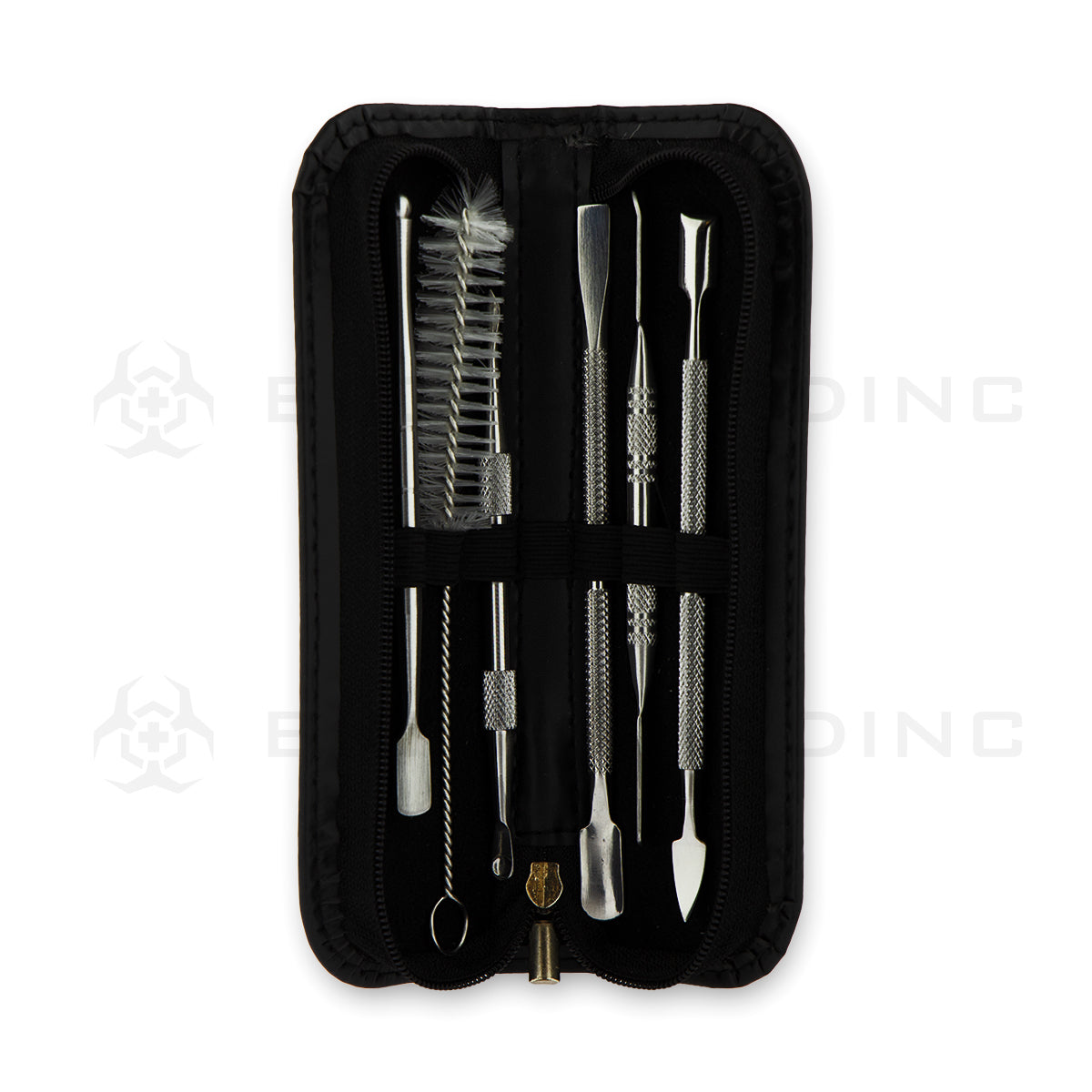 Dab Tools | Dabbing Tool Kit - 7 Piece Stainless Steel Set w/ Case Dab Stick Tool Biohazard Inc