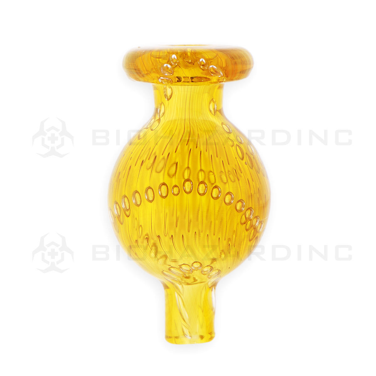 Carb Cap | Amber Glass Bubble Matrix Carb Cap Biohazard Inc
