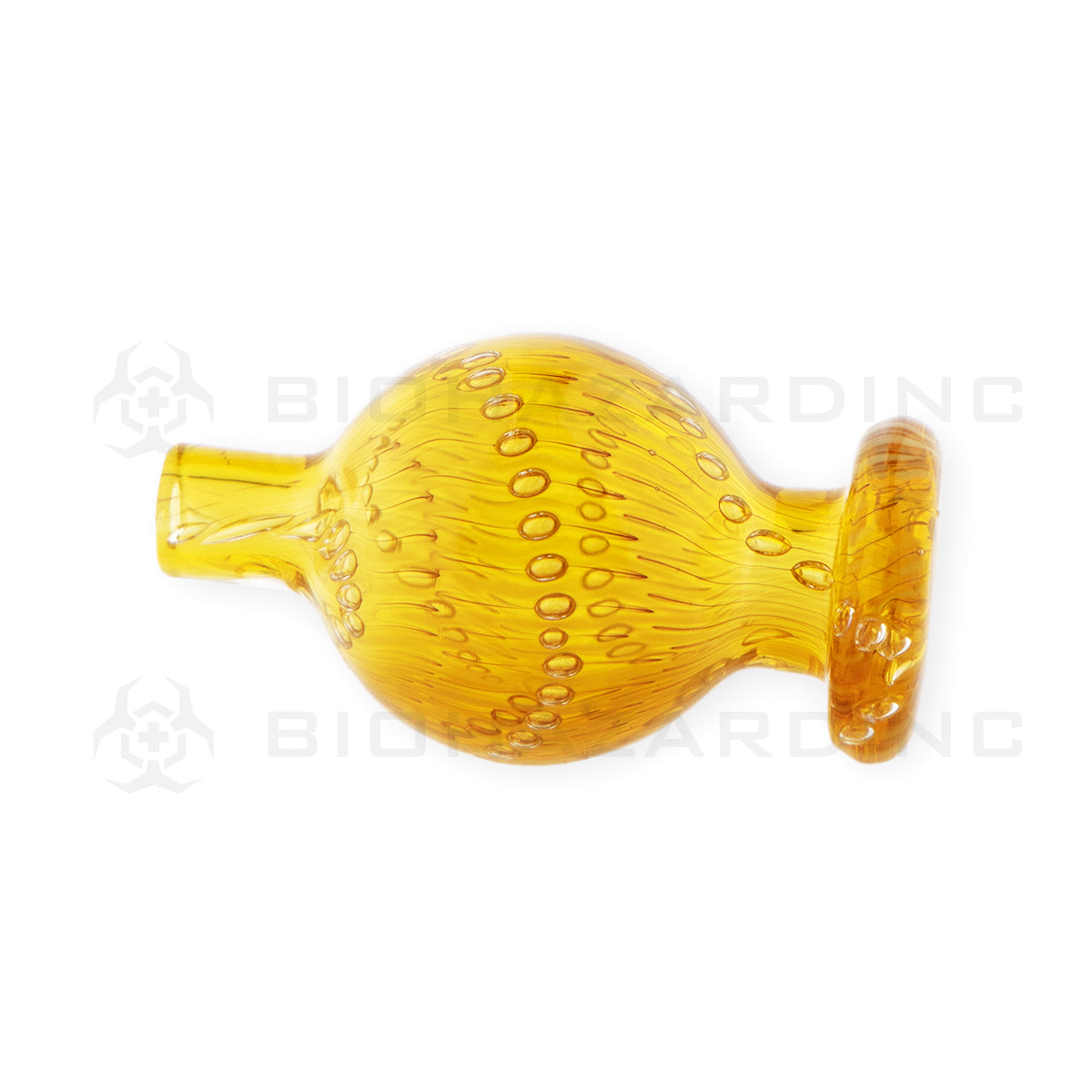 Carb Cap | Amber Glass Bubble Matrix Carb Cap Biohazard Inc