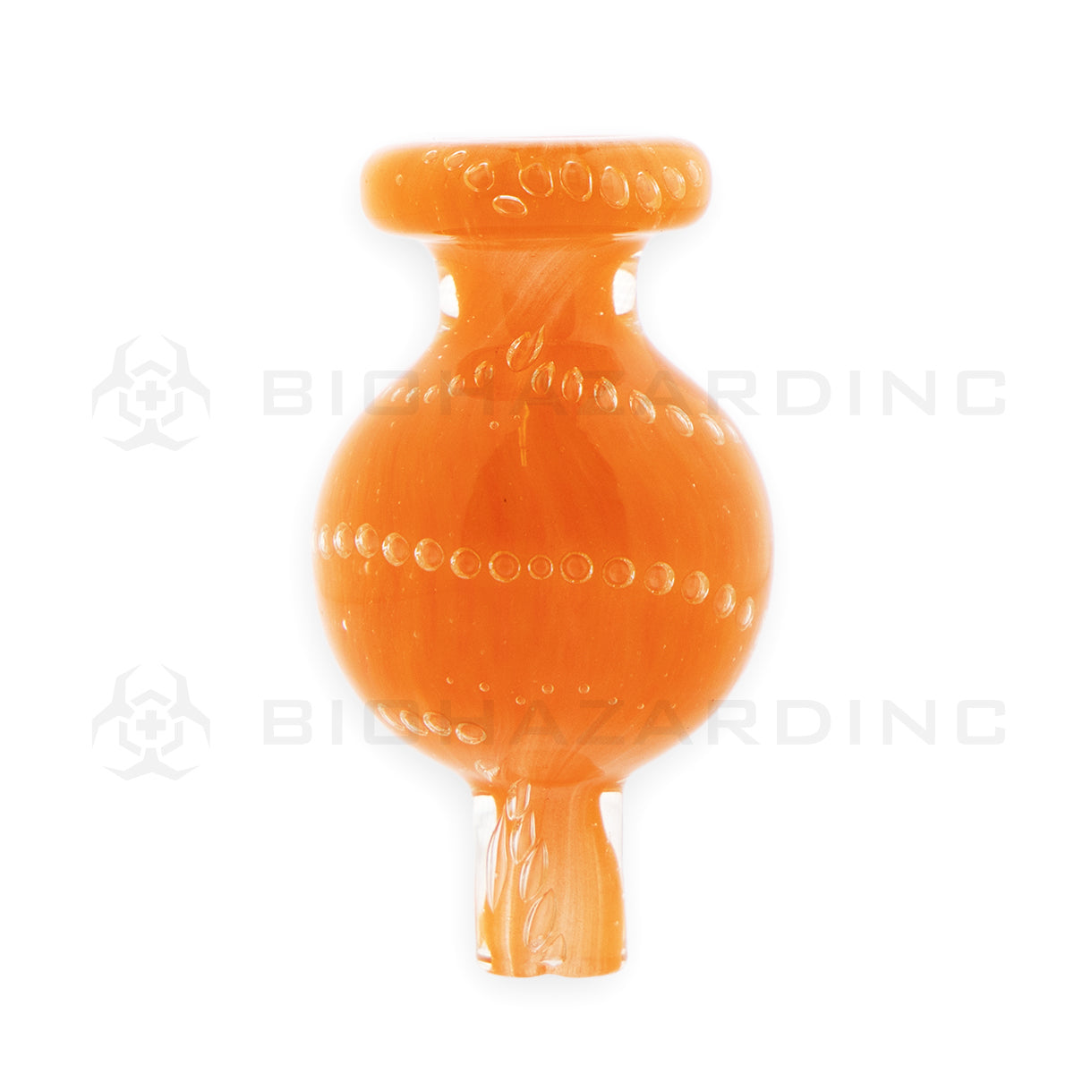 Carb Cap | Orange Glass Bubble Matrix Carb Cap Biohazard Inc