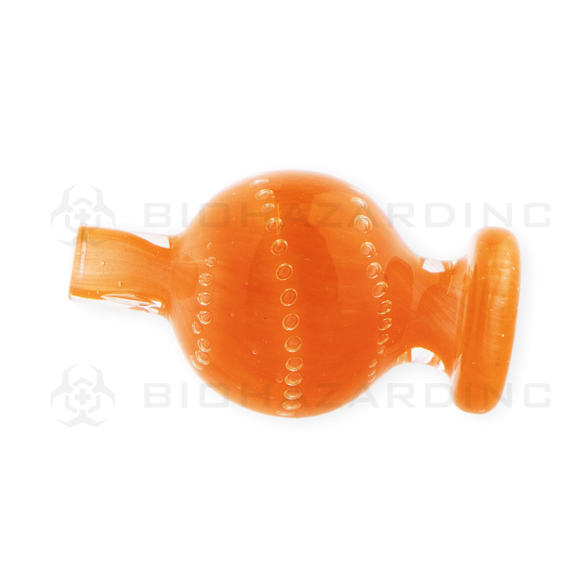 Carb Cap | Orange Glass Bubble Matrix Carb Cap Biohazard Inc
