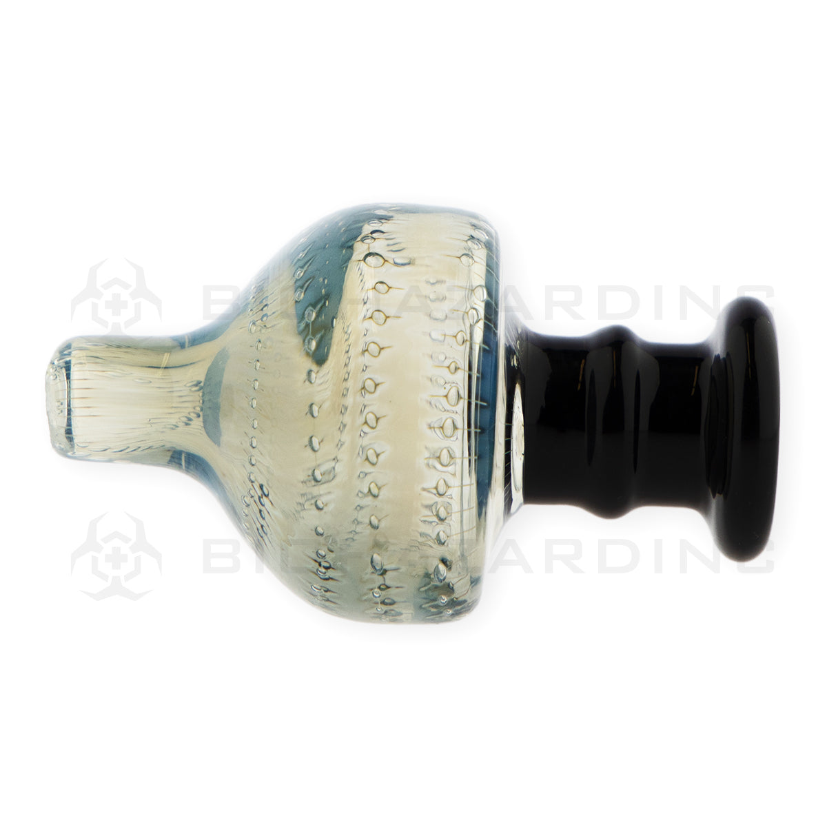 Carb Cap | Two Tone Black & Blue Glass Pointed Dome Carb Cap Biohazard Inc