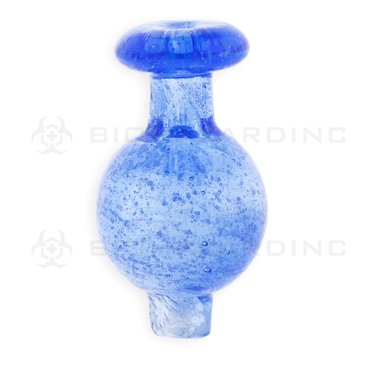 Carb Cap | Glow in the Dark Pulegoso Glass Bubble Carb Cap | Blue Carb Cap Biohazard Inc