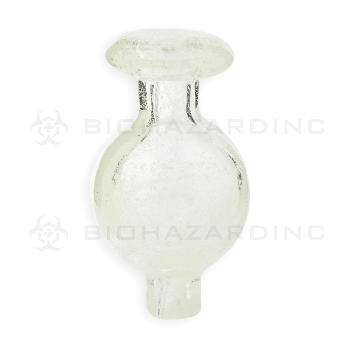 Carb Cap | Glow in the Dark Pulegoso Glass Bubble Carb Cap | Clear Carb Cap Biohazard Inc