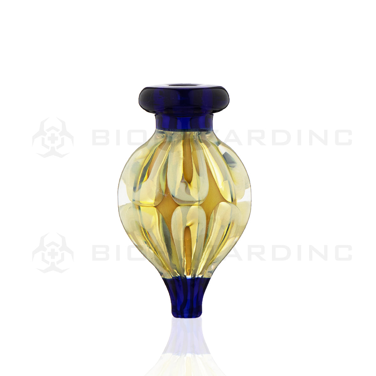Carb Cap | Snaked Glass Round Directional Carb Cap | Various Colors Carb Cap Biohazard Inc Blue