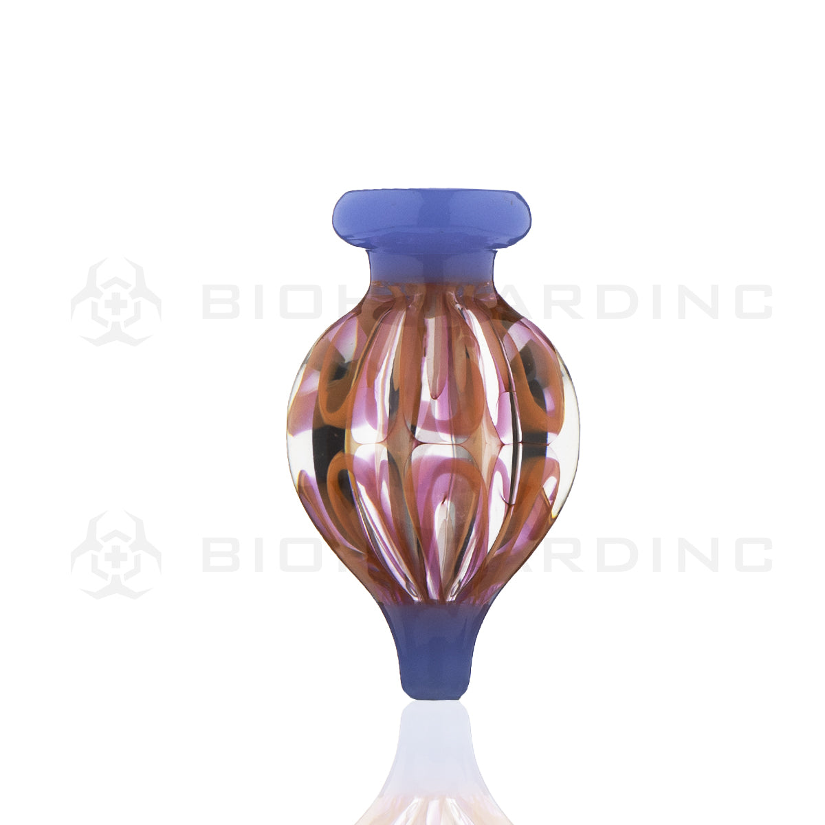 Carb Cap | Snaked Glass Round Directional Carb Cap | Various Colors Carb Cap Biohazard Inc Purple