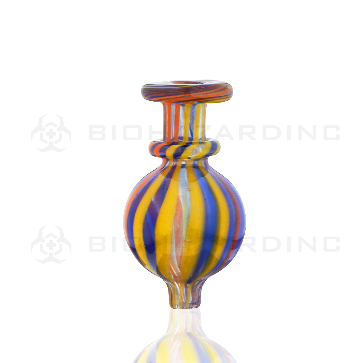 Carb Cap | Multi-Color Stripe Bubble Carb Cap | Assorted Colors Carb Cap Biohazard Inc
