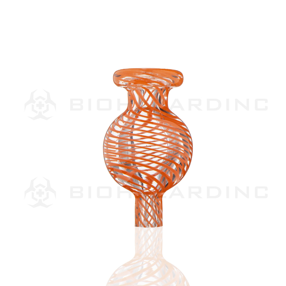 Carb Cap | Spiral Swirl Glass Bubble | Various Colors Carb Cap Biohazard Inc Orange  