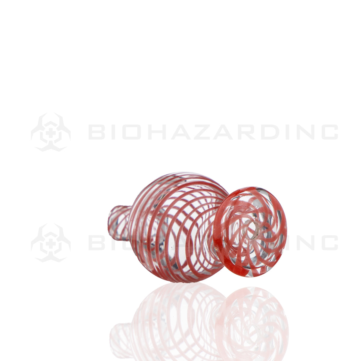 Carb Cap | Spiral Swirl Glass Bubble | Various Colors Carb Cap Biohazard Inc