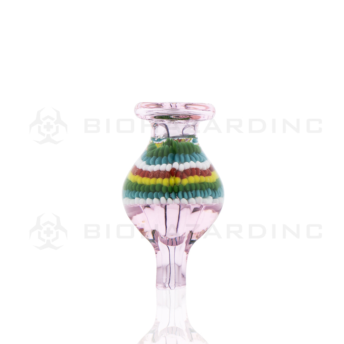 Carb Cap | Artistic Multi-Colored Bead Design | Various Colors Carb Cap Biohazard Inc Pink