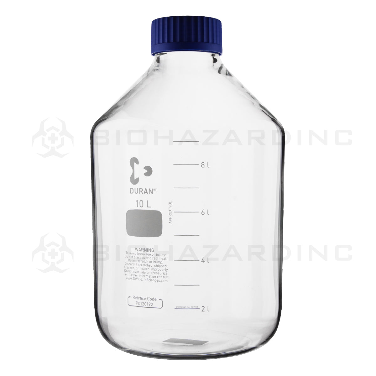 Schott DURAN® | Laboratory Glass Bottle - Wide Mouth | 10000 mL Scientific Lab Bottles Schott Duran