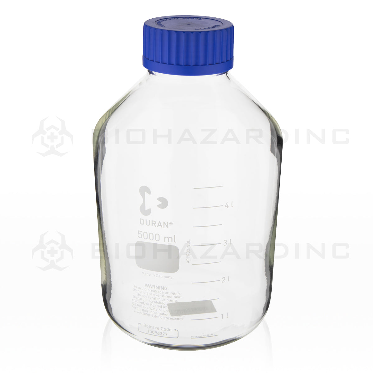 Schott DURAN® | Clear Laboratory Glass - Wide Mouth | 5,000 mL Scientific Lab Bottles Schott Duran