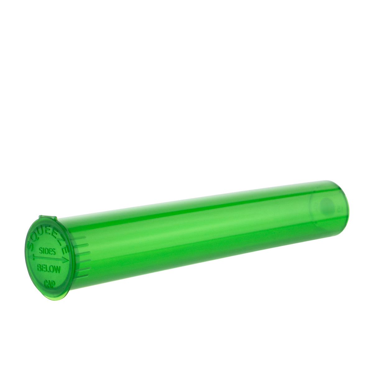Child Resistant | Pop Top Pre-Roll Plastic Tubes | 116mm - Green - 1000 Count Child Resistant Joint Tube Biohazard Inc