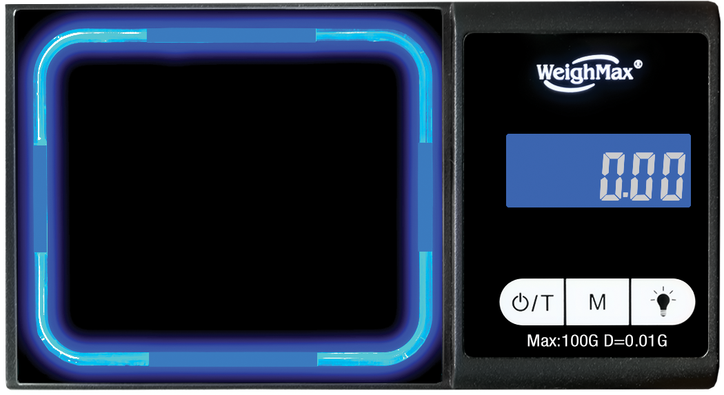 WeighMax | Luminx Digital Scale | 100g Capacity - 0.01g Readability - Various Colors Scale Biohazard Inc Blue
